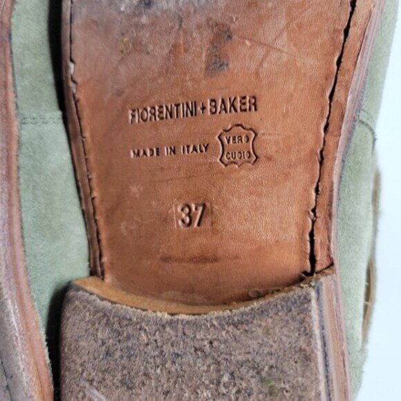 Fiorentini + Baker | Eternity Suede Leather Tall Moto Boots Olive Green - Picture 13 of 16